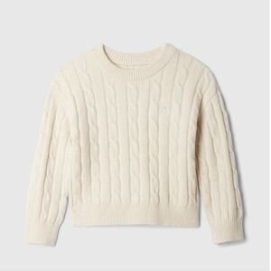 NWT GAP Toddler Girl's CashSoft Cable Knit Sweater Chino Beige Size 2T, 3T, 4T